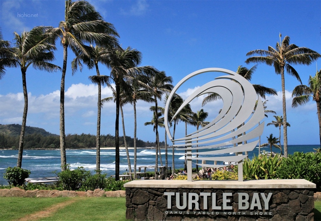 Turtle Bay Resort North Shore Honolulu (Hotel Entrance). Waterfront views. 